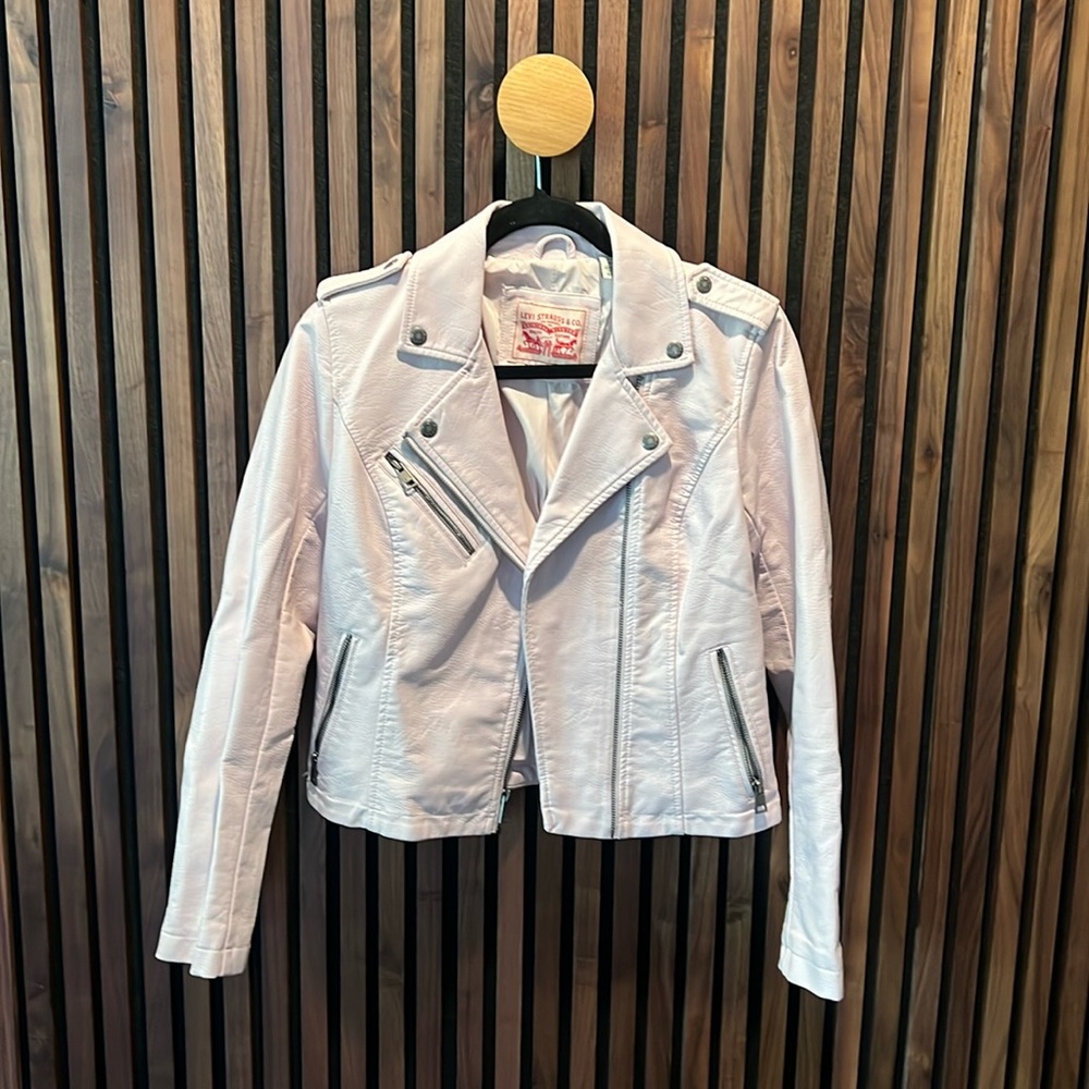 New Levi’s faux leather jacket light pink